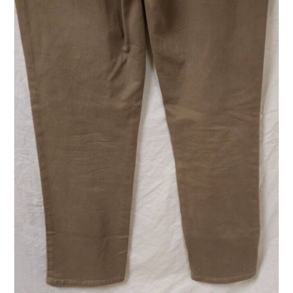 Gloria Vanderbilt Sz 12 Brown High Waist Straight Leg Stretch Logo Jeans 32X31 - Picture 8 of 10